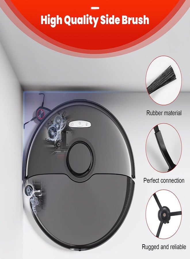 AnDongo 30 Pack Accessories Set for Roborock S8 Max/MaxV Ultra Robot Vacuum, 1 Pair Main Brushes, 2 Self-Cleaning Brush, 6 Side Brushes, 4 Filters, 4 Round Mop Pads, 4 Long Mop Pads, 6 Dust Bags, 2 Tools - Image 4